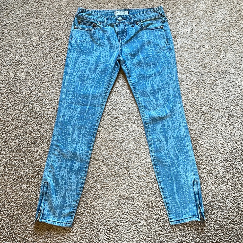 Free People skinny jeans with ankle zippers